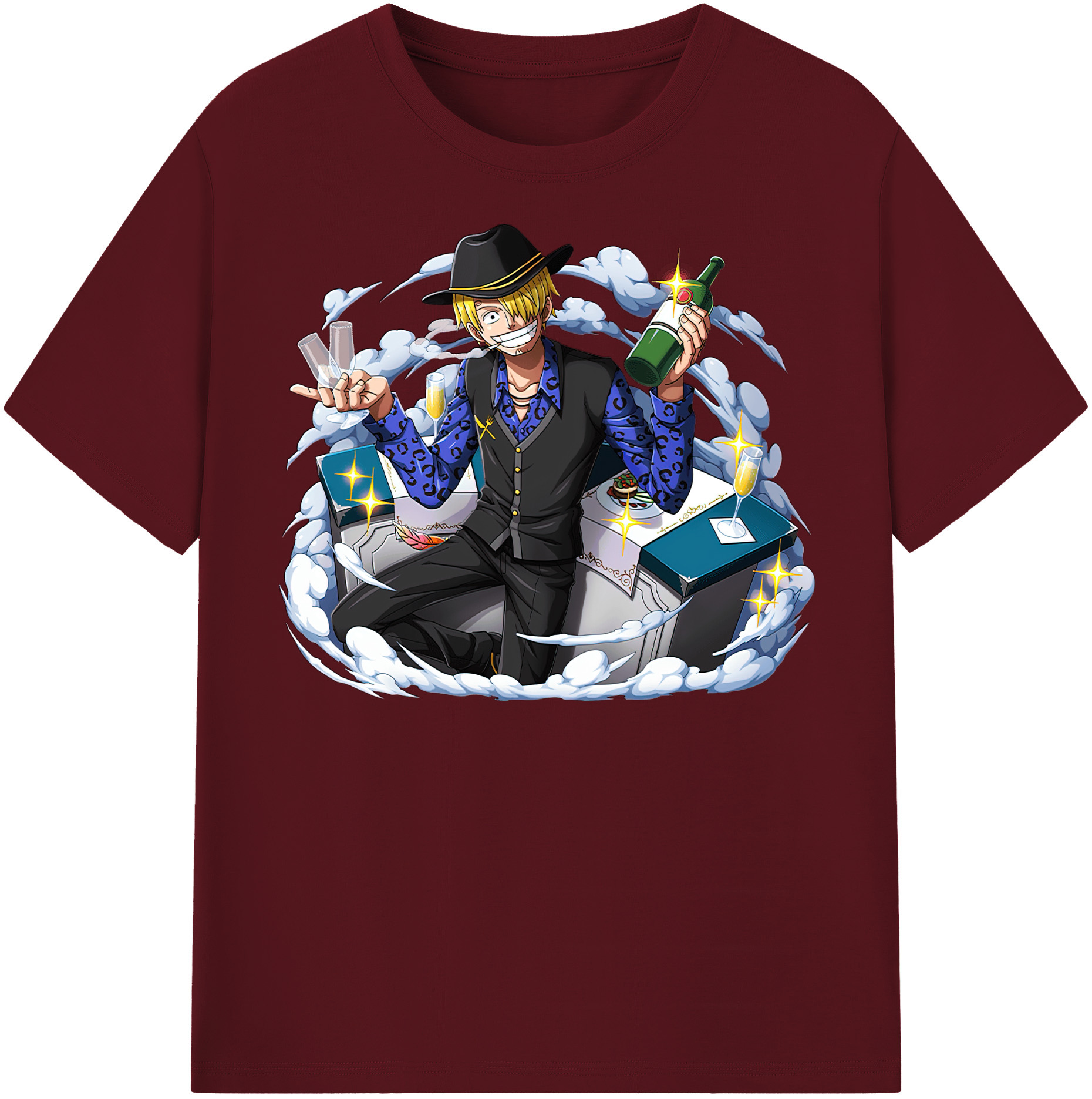 ワンピース サンジ ONE PIECE Sanji 綿100％半袖Tシャツ（フロントプリント）